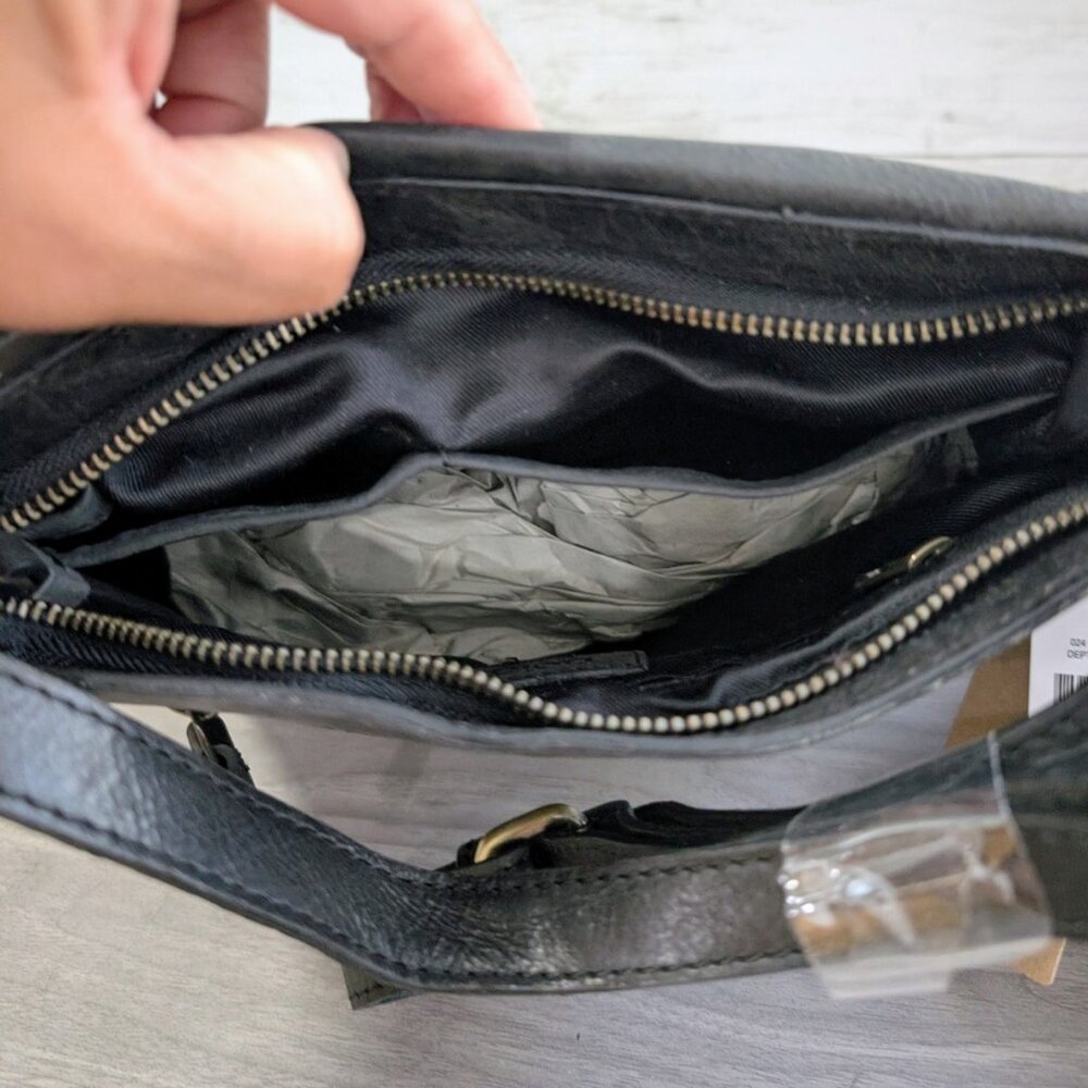 Womens Black Crossbody Messenger Bag Great Travel Bag - Picture 5 of 9